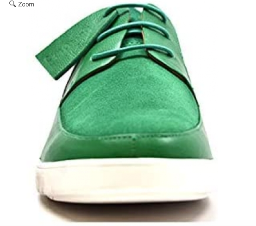British Walkers Westminster Men's Green Leather and Suede Lace Up Shoes with White Sole view 3