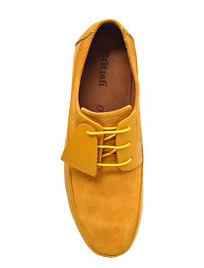 British Walkers Westminster Men's Green Leather and Suede Lace Up Shoes with White Sole view 15