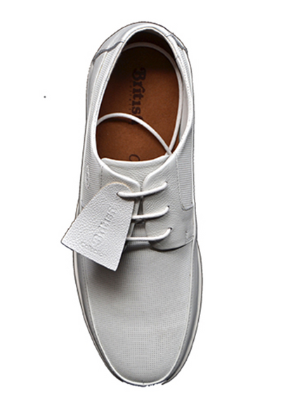 British Walkers Westminster Men's White Leather Lace Up Shoes view 4