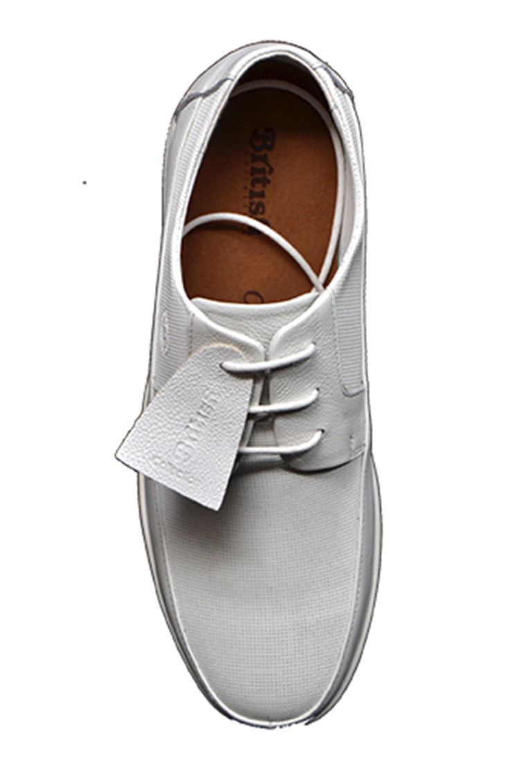 British Walkers Westminster Men's White Leather Lace Up Shoes view 4