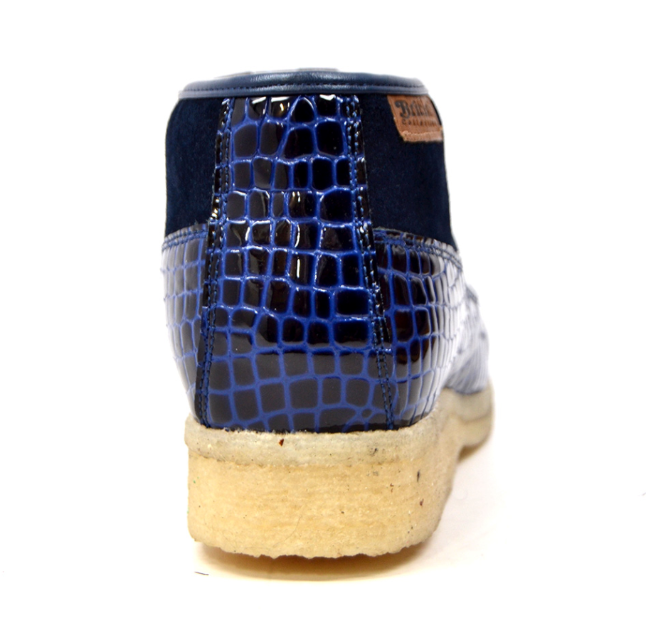 British Walkers Apollo Men's Black Suede and Croc Leather Slip On Shoes view 20