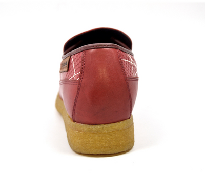 British Walkers Apollo Men's Red Snake Skin and Leather Slip On Shoes view 5
