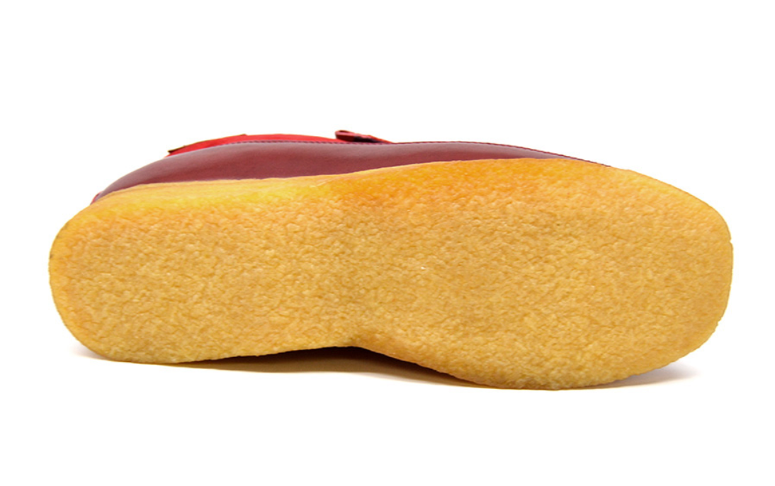 British Walkers Apollo Men's Red Leather and Suede Slip On Shoes view 7