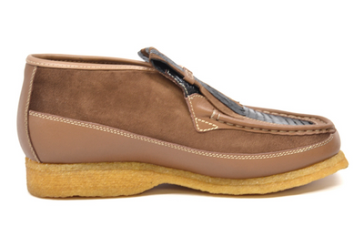 British Walkers Apollo 2 Men's Limited Edition Beige and Blue Snake Skin and Leather Slip On Shoes view 4
