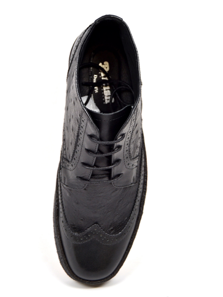 British Walkers Playboy Men's Burgundy Ostrich and Wingtip Leather Shoes view 45