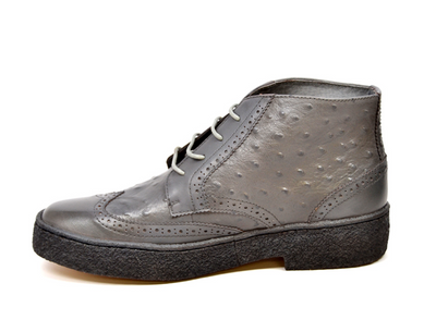 British Walkers Playboy Men's Burgundy Ostrich and Wingtip Leather Shoes view 35