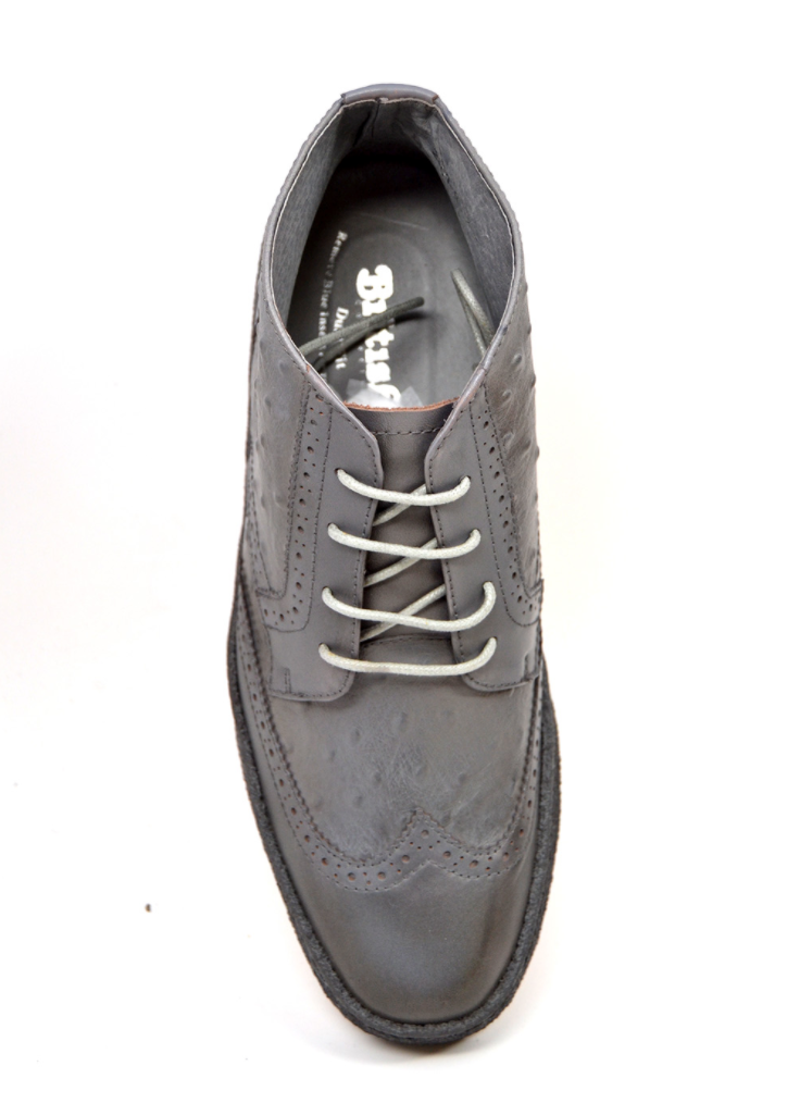 British Walkers Playboy Men's Burgundy Ostrich and Wingtip Leather Shoes view 37