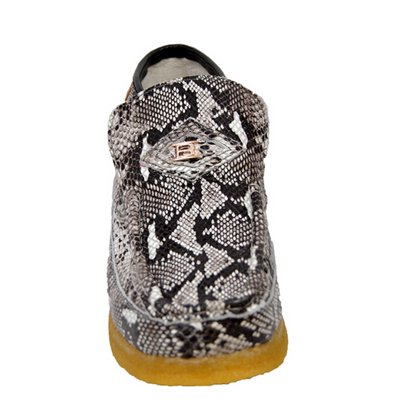 British Walkers BWB Men's Black Snake Skin and Leather Slip On Shoes view 5