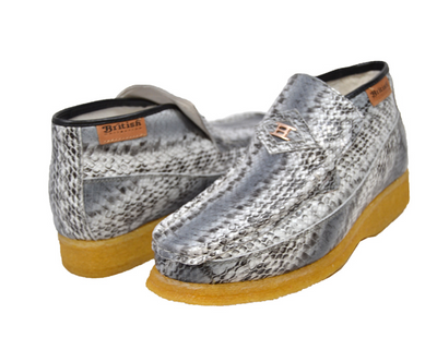 British Walkers BWB Men's Black Snake Skin and Leather Slip On Shoes view 8