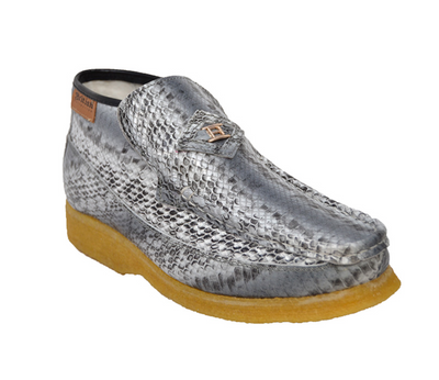 British Walkers BWB Men's Black Snake Skin and Leather Slip On Shoes view 9