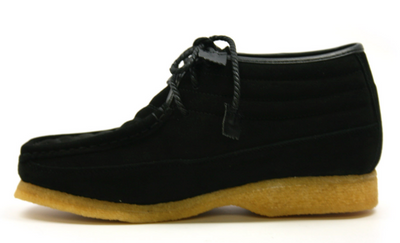 British Walkers Castle Men's Black Suede Lace Up Shoes with Crepe Sole view 2