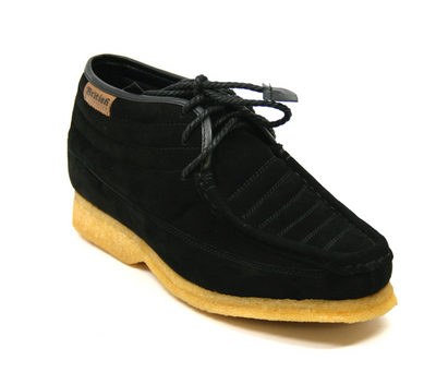 British Walkers Castle Men's Black Suede Lace Up Shoes with Crepe Sole view 4