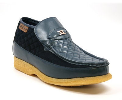 British Walkers Checkers Men's Blue and White Slip On Shoes view 9