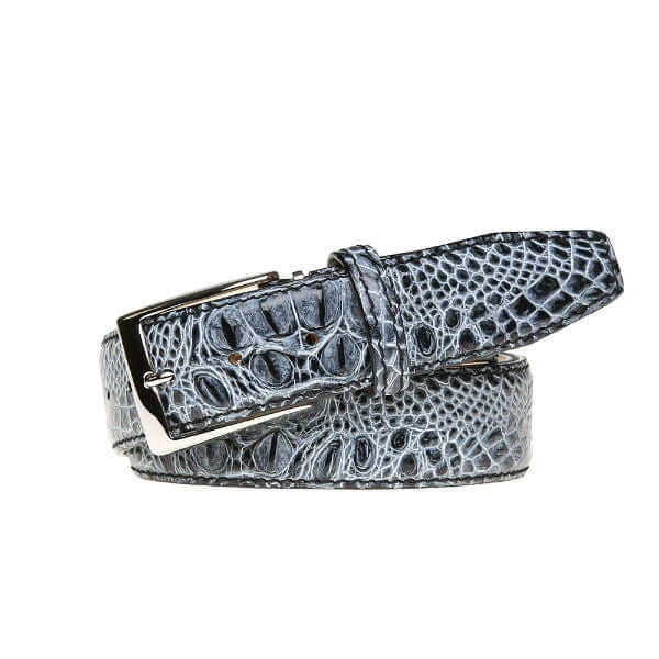 Shadow Mock Crocodile Leather Belt