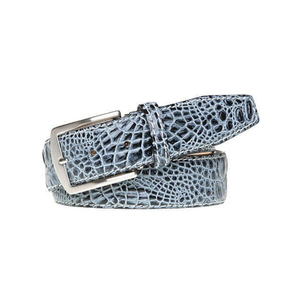 Shadow Mock Crocodile Leather Belt