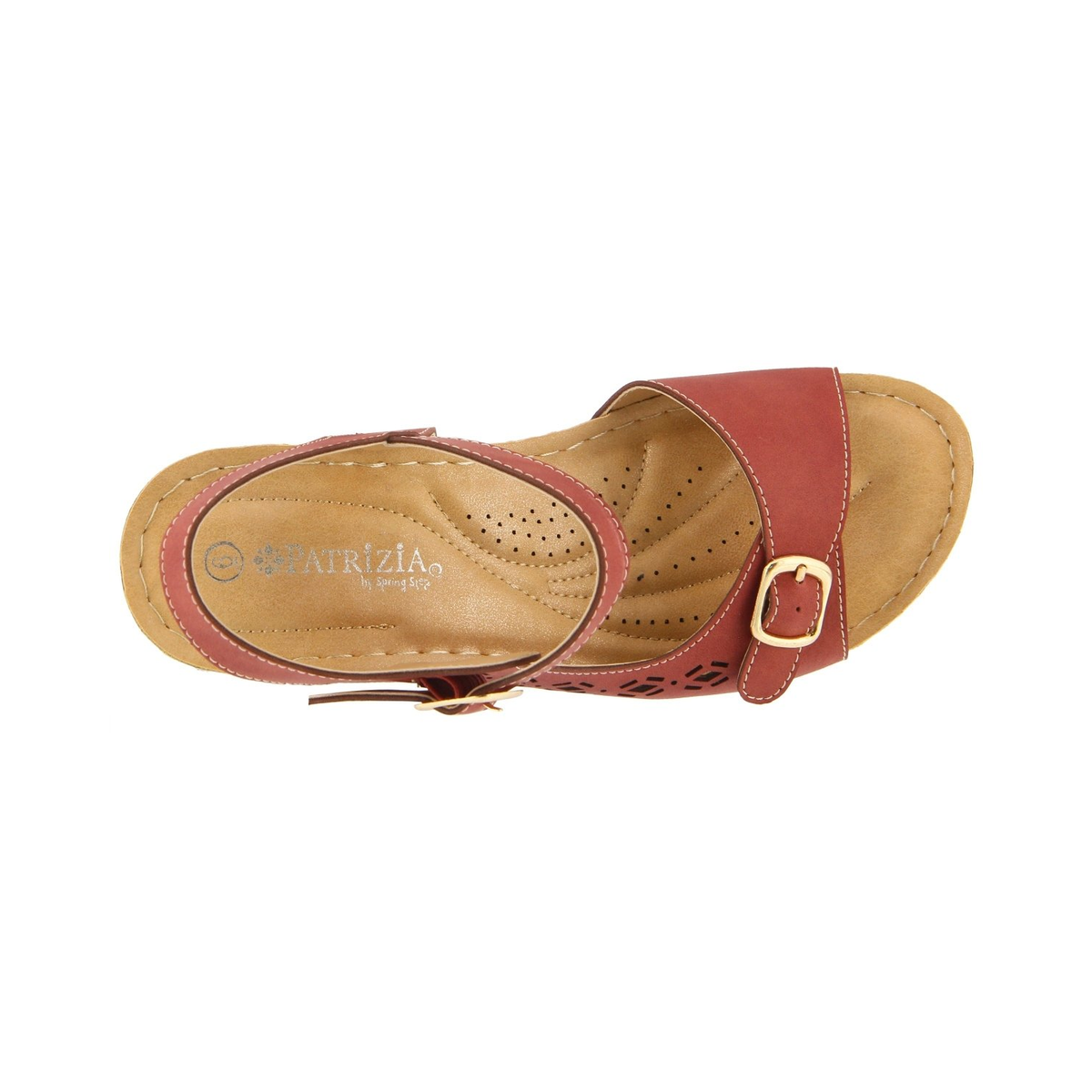 Patrizia Shantay Dark Red sandal, top view