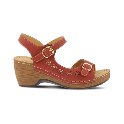 Patrizia Shantay Dark Red sandal, outer side view