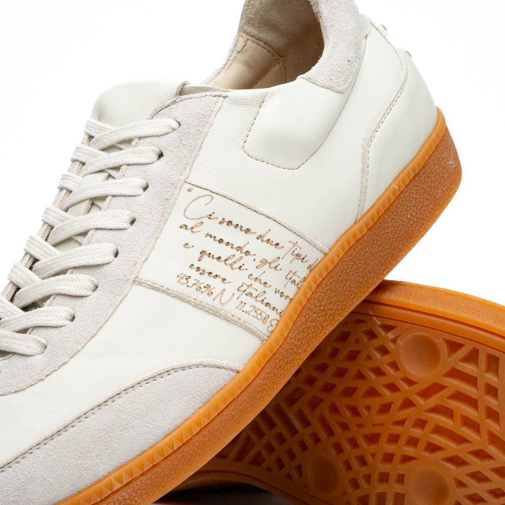 Zelli Italia Men's 65-400-WHT SHIZZO Signature Leather Sneakers, White