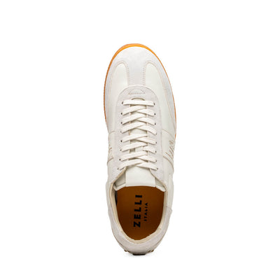 Zelli Italia Men's 65-400-WHT SHIZZO Signature Leather Sneakers, White