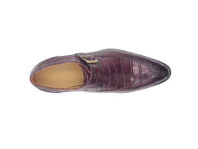 Carrucci Shoes Single Monk Buckle Split Toe Loafer Calfskin Ks47913