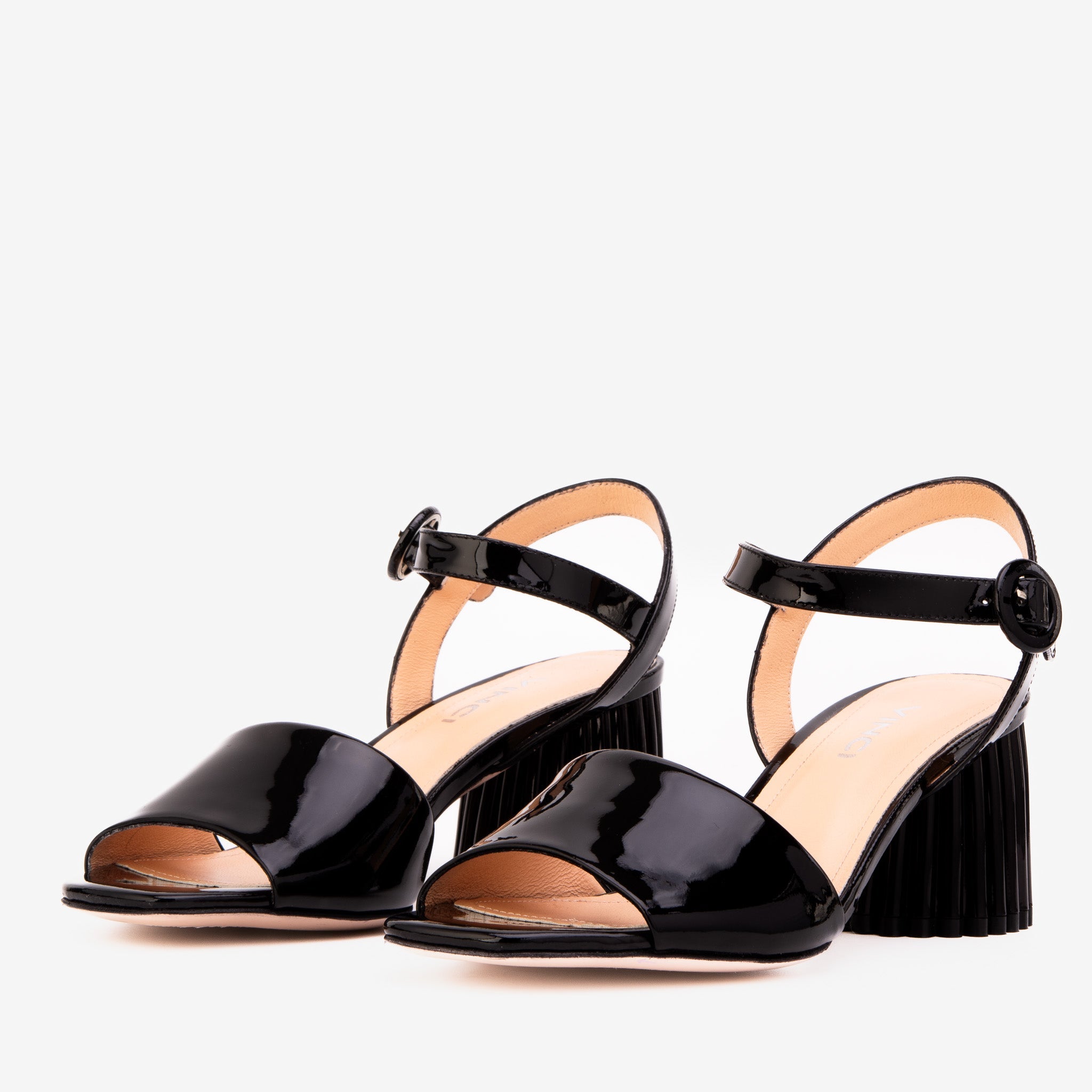 The Bamba Black Patent Leather Women Sandal
