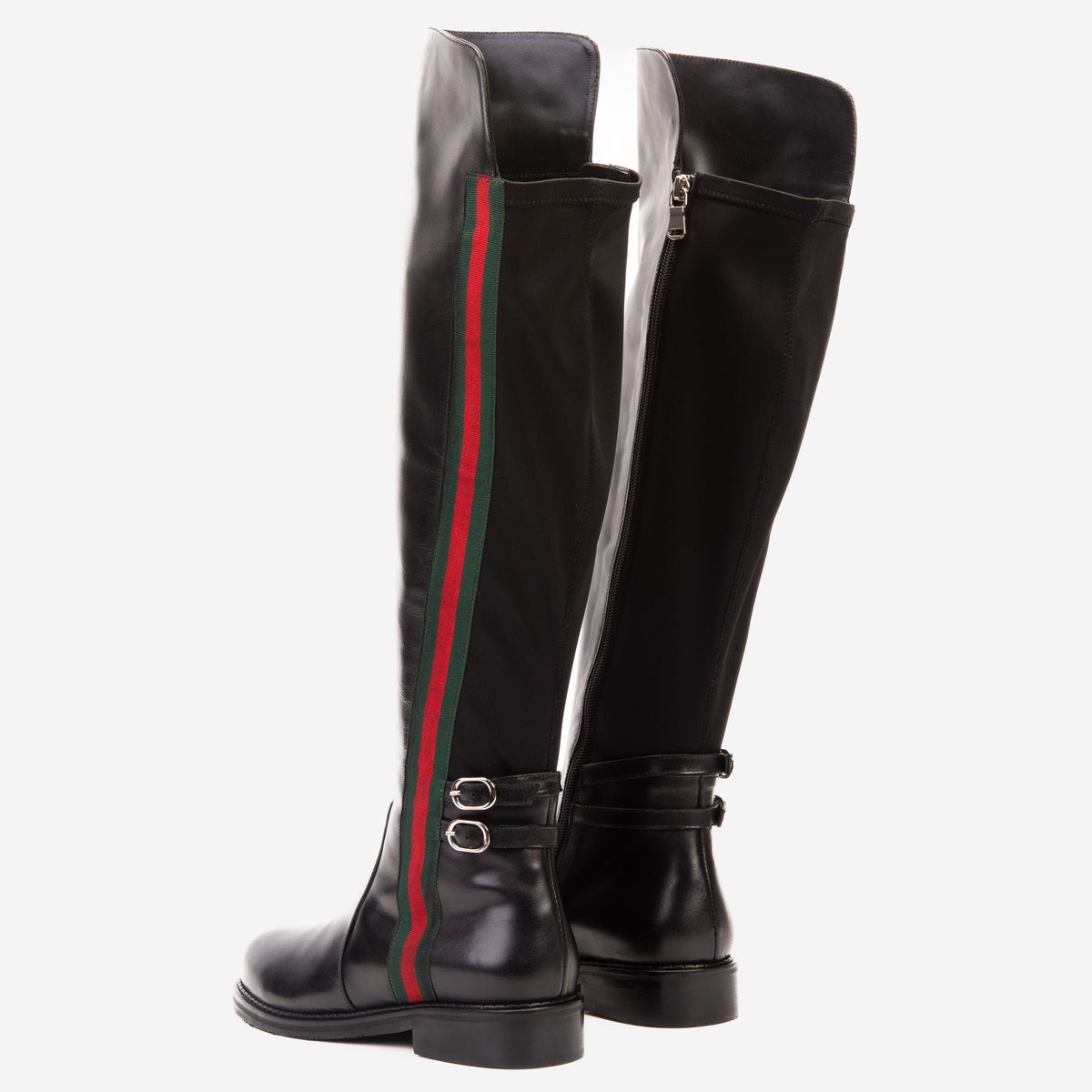 Vinci Leather The Manhattan Luxe Black Leather Knee - High Boot – product view 6
