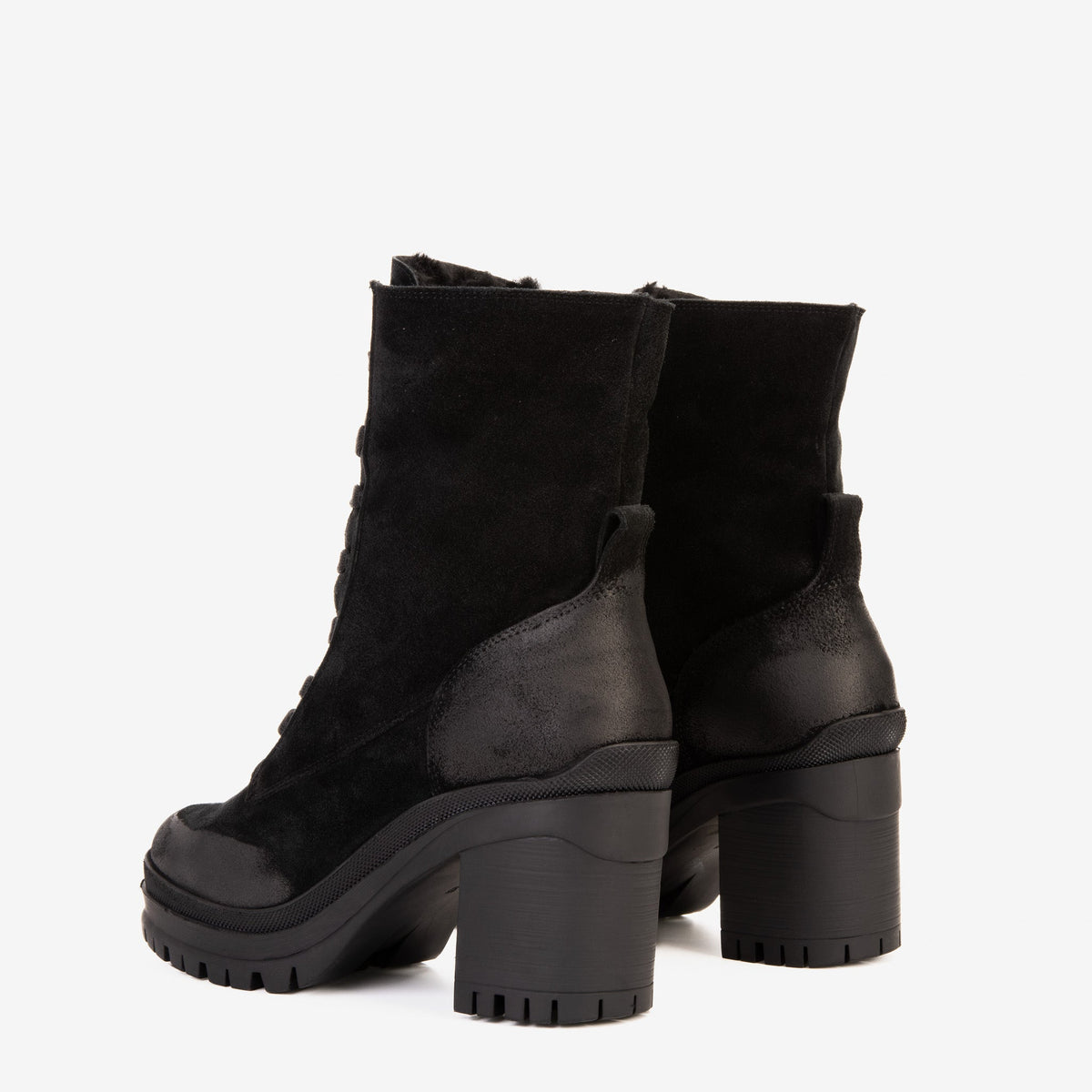 Vinci Leather The Elera Black Leather Block Heel Women Boot – product view 5