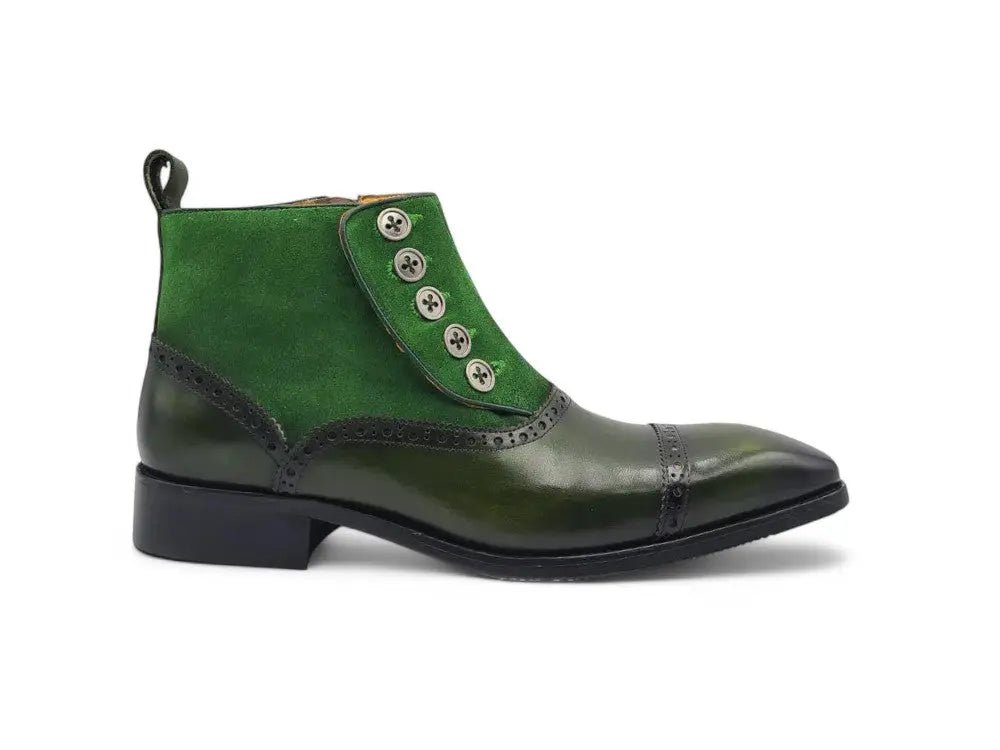 Carrucci Shoes Slip On Cap Toe Boot Premium Suede Leather KB50320SC