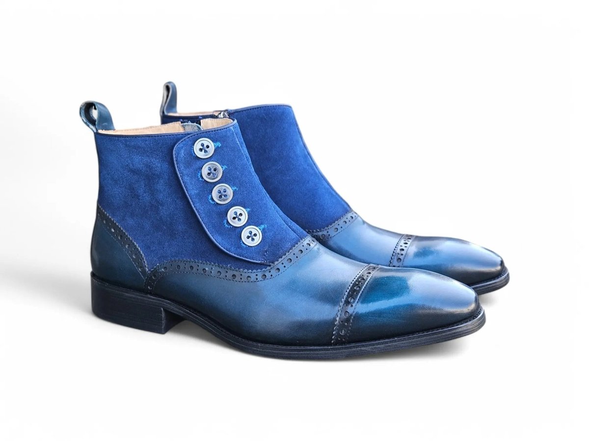 Carrucci Shoes Slip On Cap Toe Boot Premium Suede Leather KB50320SC