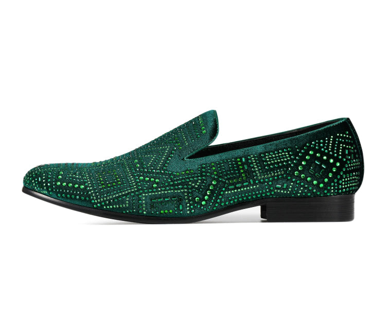Amali Enzo Green Slippers — product view 2