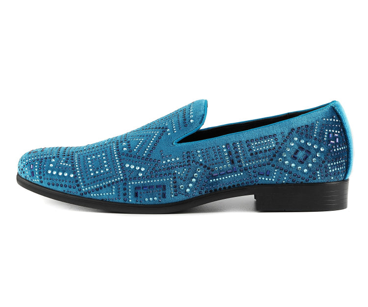 Amali Enzo Teal Slippers — product view 2