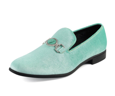 Amali Antonio Mint Smoking Slippers — product view 1