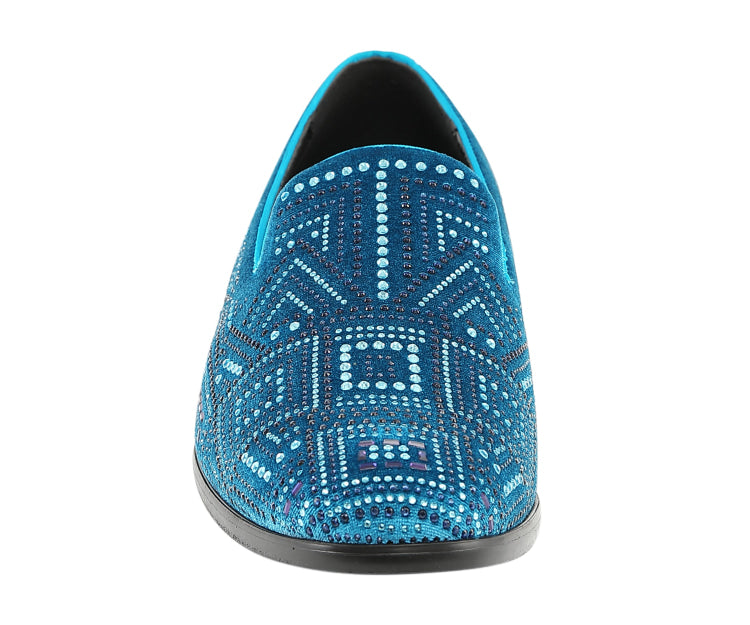 Amali Enzo Teal Slippers — product view 4