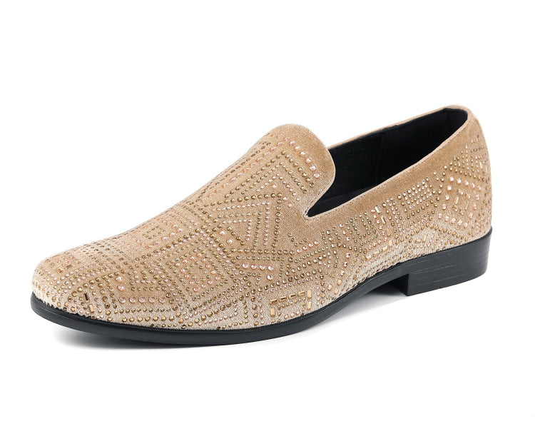 Amali Enzo Champagne Slippers — product view 1