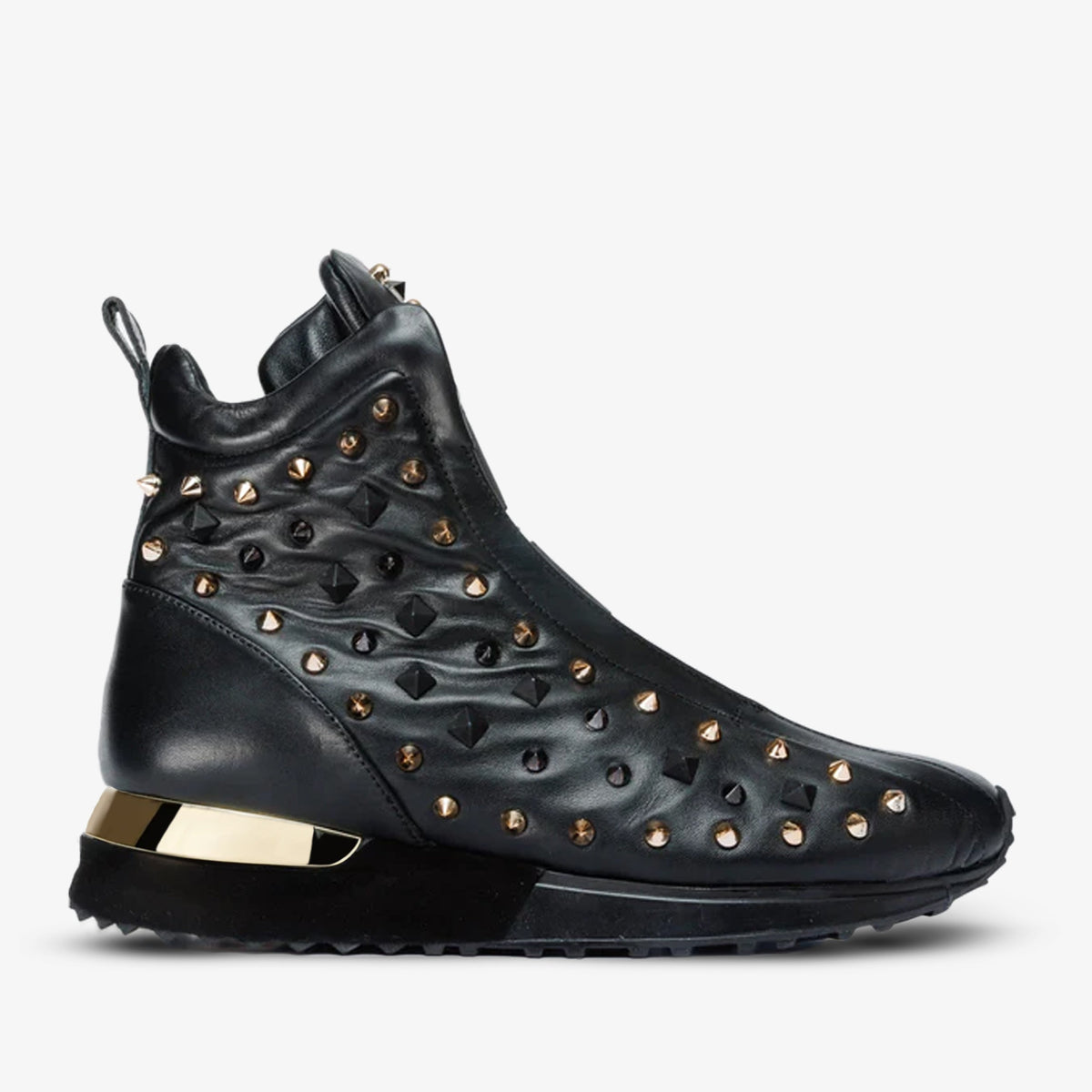Vinci Leather The Infanta High-Top Black Spike Leather Women Sneaker Limited Edition – product view 1