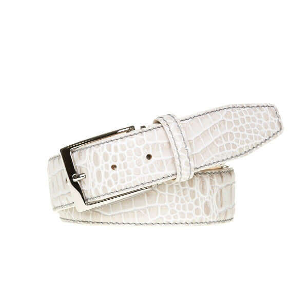 Snow Mock Croc Leather Belt