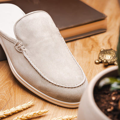 Zelli Italia 06-112-GRY SORO Sueded Italian Goatskin Mule Grey View 11