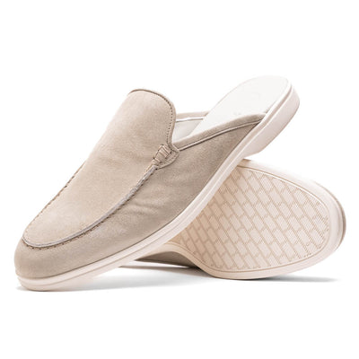 Zelli Italia 06-112-GRY SORO Sueded Italian Goatskin Mule Grey Side View