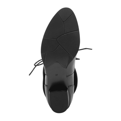 Spring Step Galil women's black leather boot, outsole view