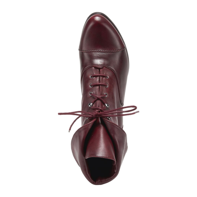 Spring Step Galil women's bordeaux leather boot, top view
