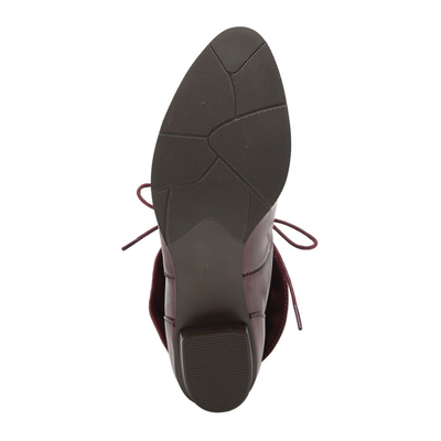 Spring Step Galil women's bordeaux leather boot, outsole view