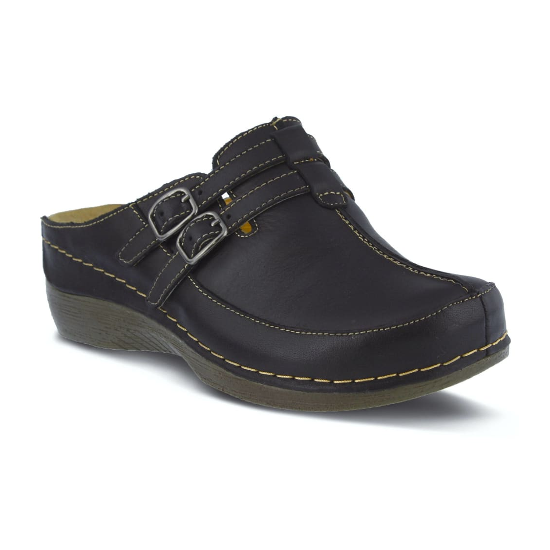 Spring Step Shoes Happy Women's Leather Slip On Clogs