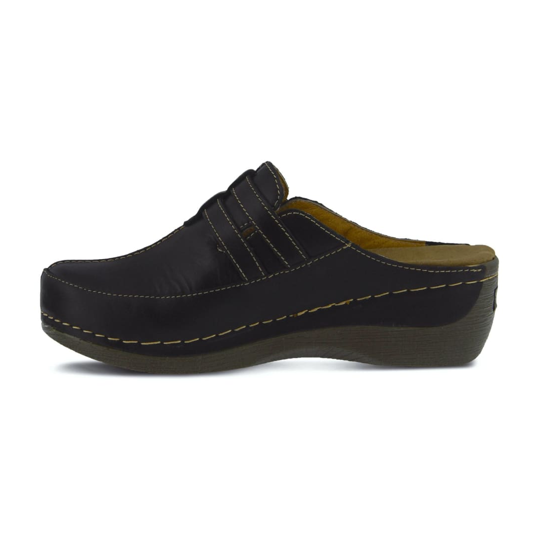 Spring Step Shoes Happy Women's Leather Slip On Clogs