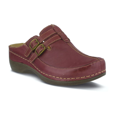 Spring Step Shoes Happy Women's Leather Slip On Clogs