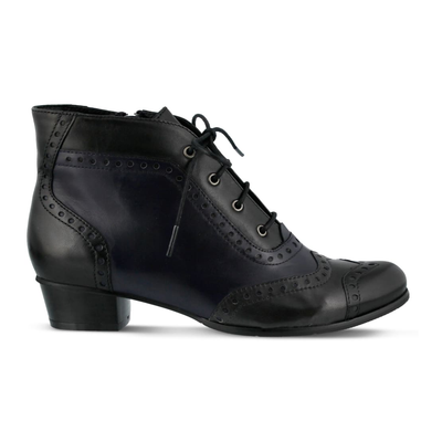 Spring Step Heroic women's black colorway ankle boot, outer side profile view