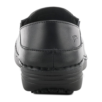 Spring Step Professional Manila women's black slip-on shoe, heel view