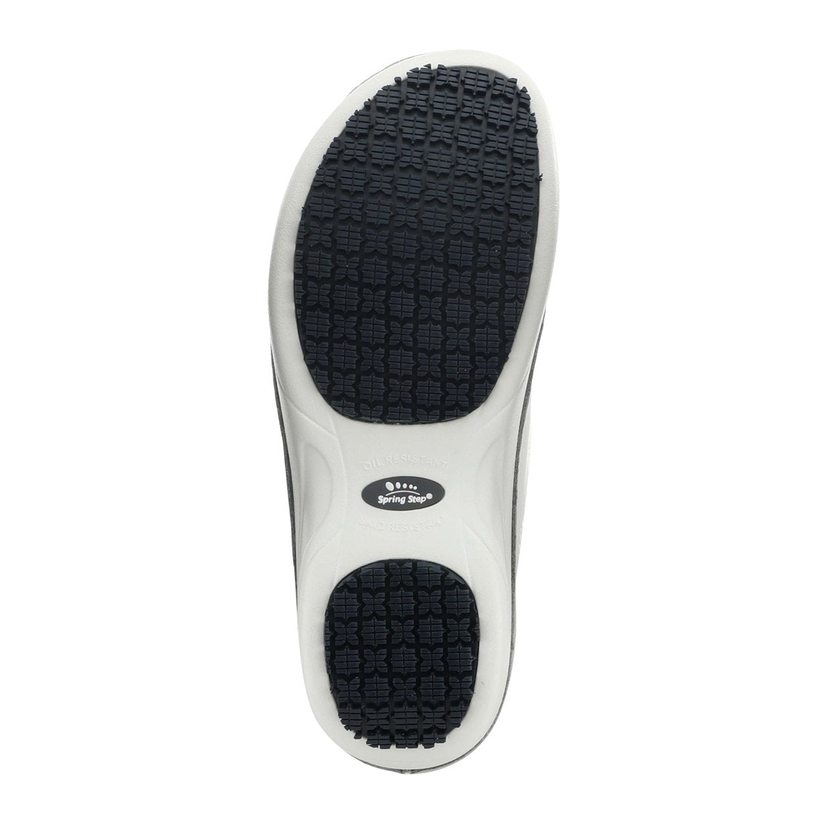 Spring Step Professional Manila women's white slip-on shoe, outsole view