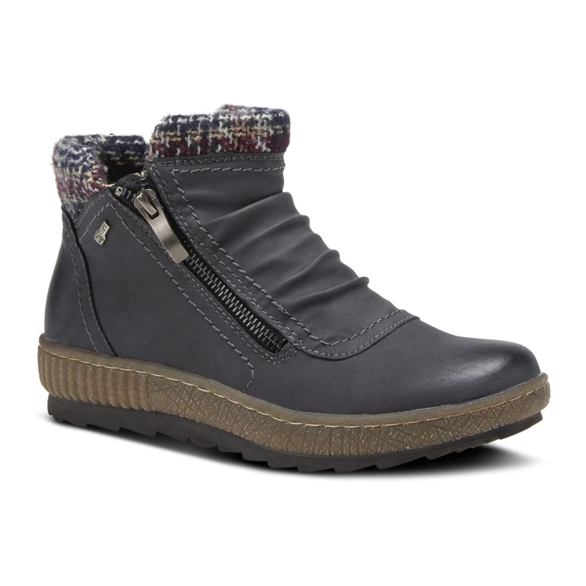 Spring Step Relife Cleora ankle boot in Blue, front three-quarter view