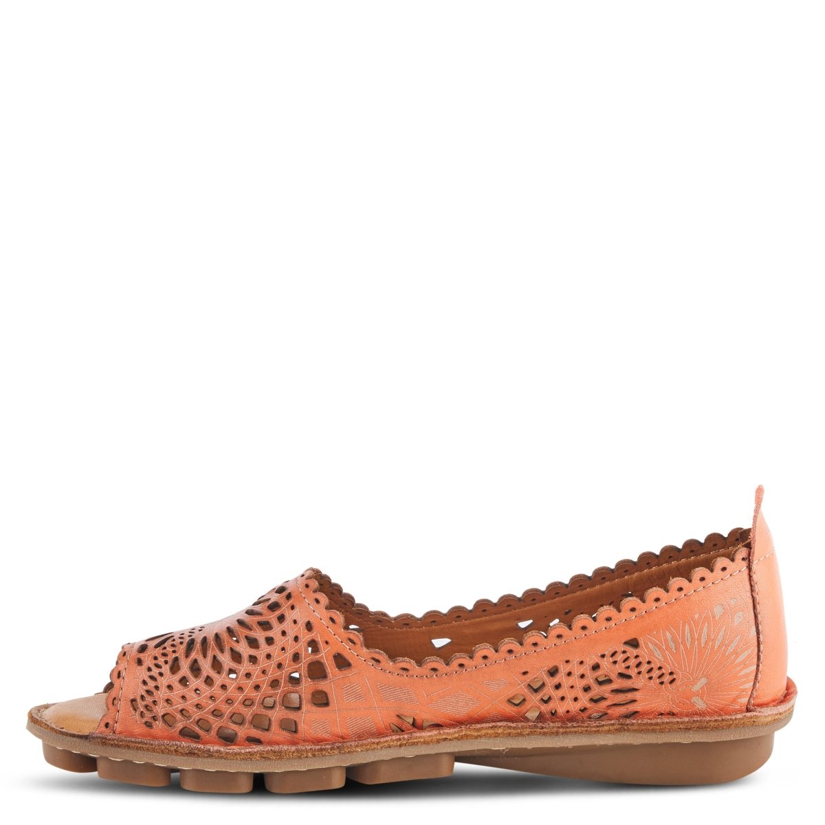 Spring Step Shoes Brandal Women’s Leather Peep Toe Flats