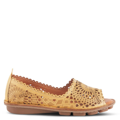 Spring Step Shoes Brandal Women’s Leather Peep Toe Flats
